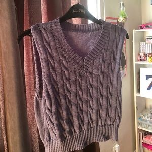 Cute light blue Vneck sweater Vest